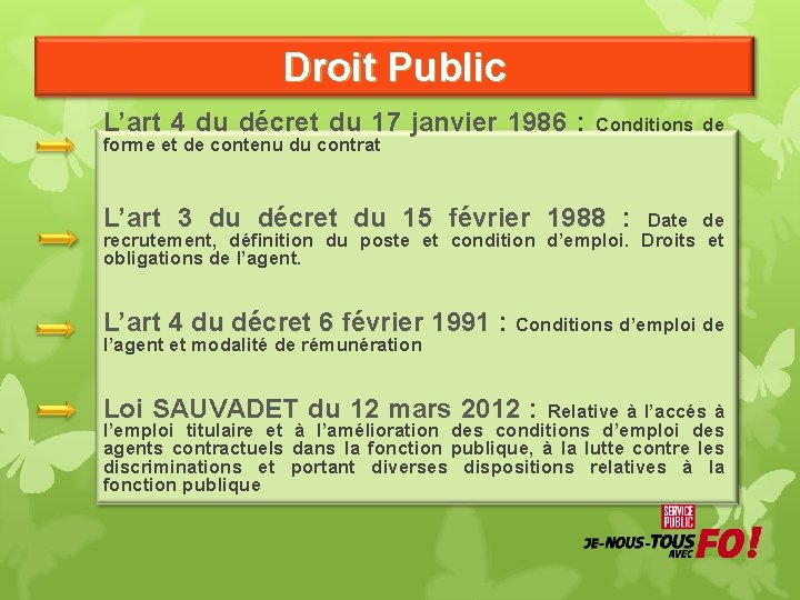 Droit Public L’art 4 du décret du 17 janvier 1986 : Conditions de forme