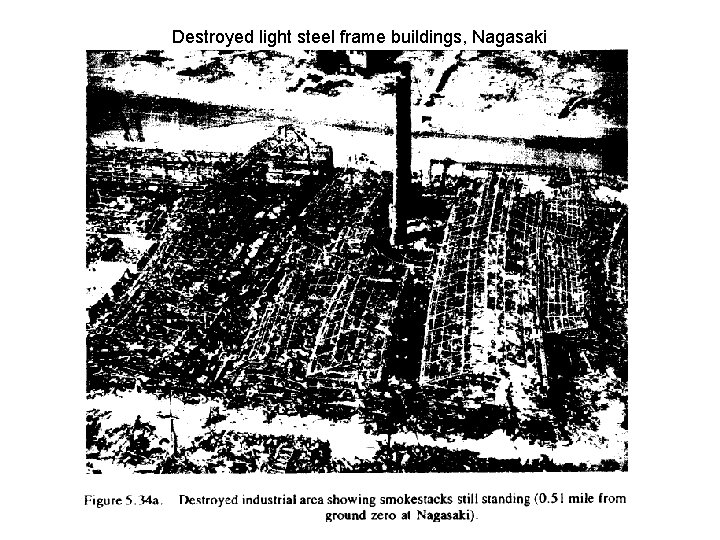 Destroyed light steel frame buildings, Nagasaki 