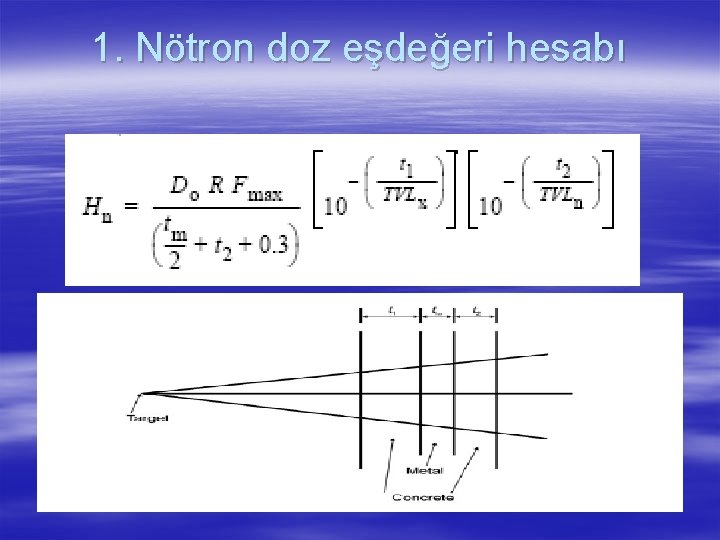 1. Nötron doz eşdeğeri hesabı 