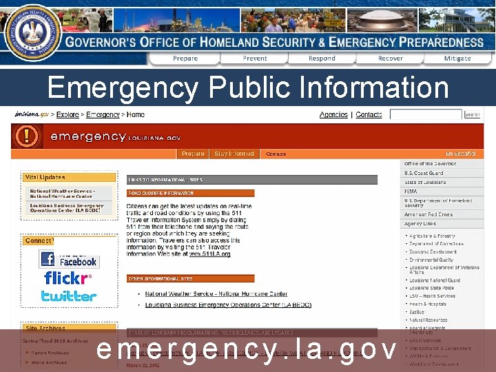 Emergency Public Information emergency. la. gov 