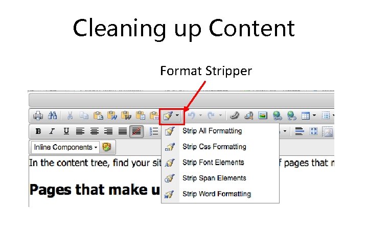 Cleaning up Content Format Stripper 