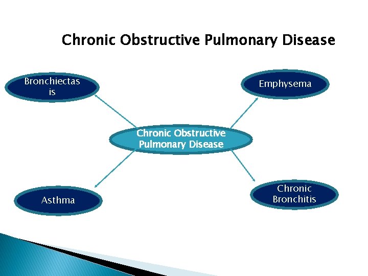 Chronic Obstructive Pulmonary Disease Bronchiectas is Emphysema Chronic Obstructive Pulmonary Disease Asthma Chronic Bronchitis