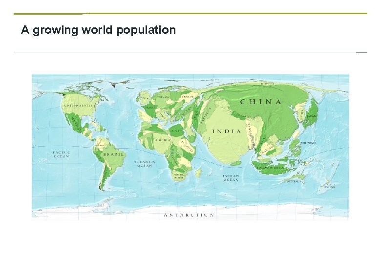 A growing world population 