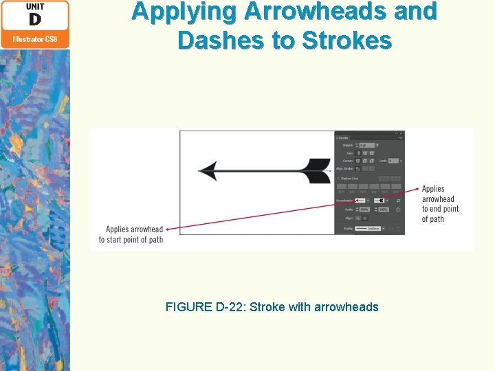 Applying Arrowheads and Dashes to Strokes FIGURE D-22: Stroke with arrowheads 