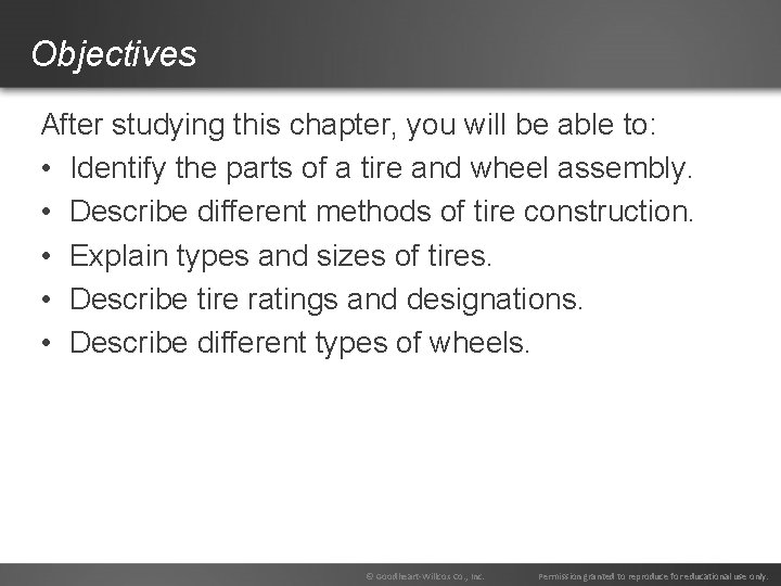 Objectives After studying this chapter, you will be able to: • Identify the parts Objectives After studying this chapter, you will be able to: • Identify the parts