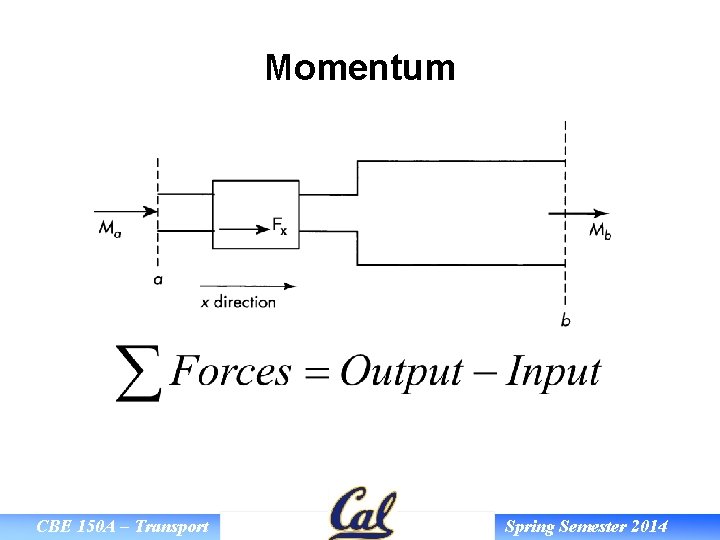 Momentum CBE 150 A – Transport Spring Semester 2014 
