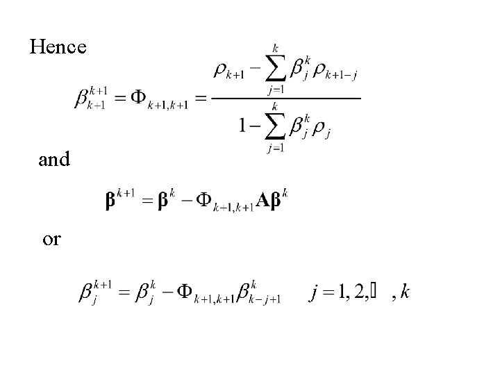 Hence and or 