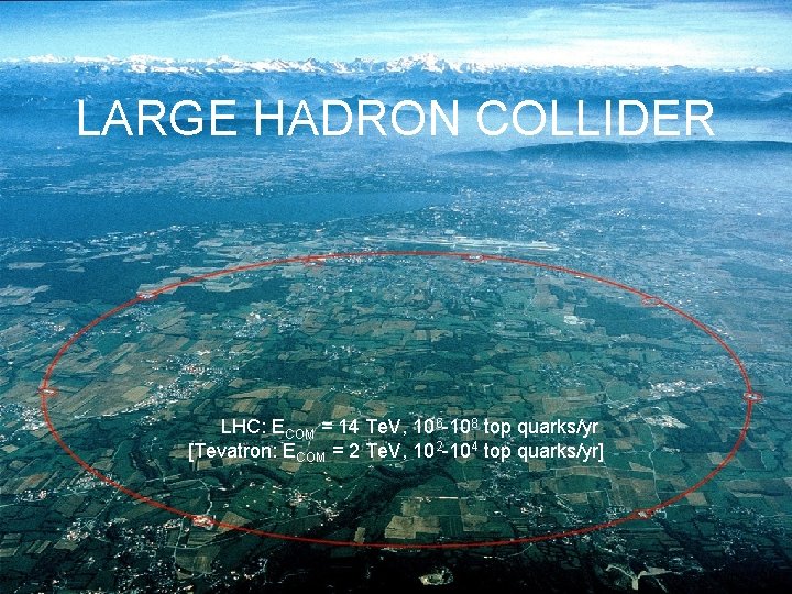 LARGE HADRON COLLIDER LHC: ECOM = 14 Te. V, 106 -108 top quarks/yr [Tevatron: