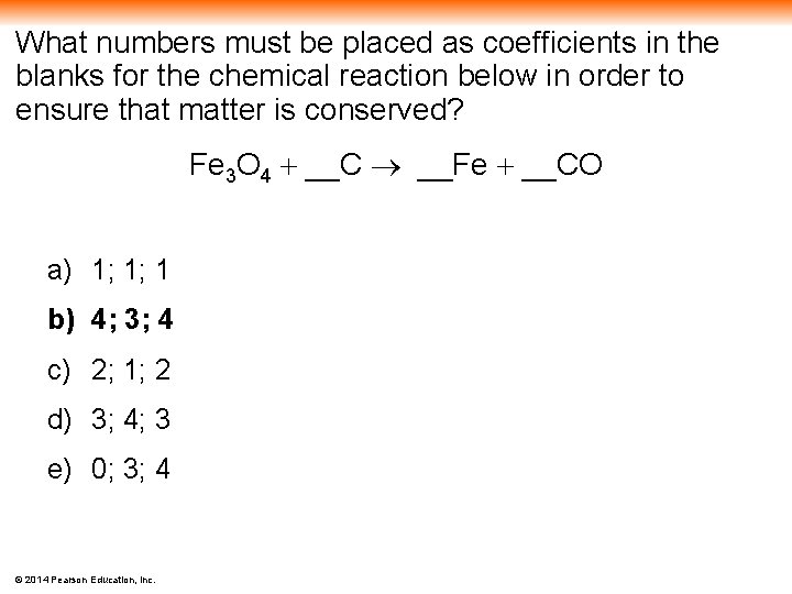 What numbers must be placed as coefficients in the blanks for the chemical reaction