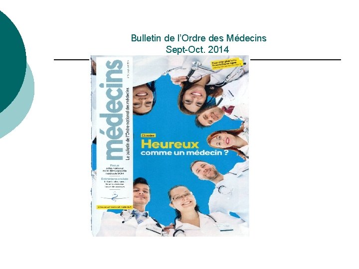 Bulletin de l’Ordre des Médecins Sept-Oct. 2014 