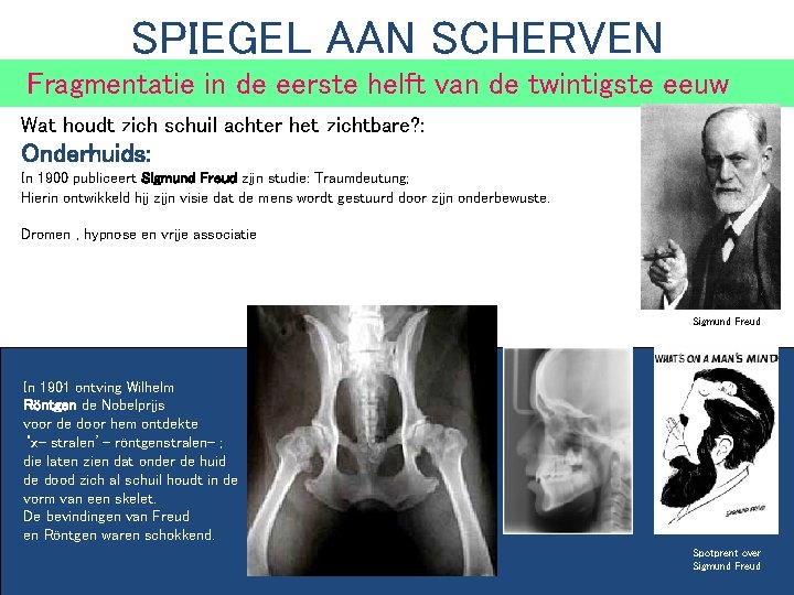 SPIEGEL AAN SCHERVEN Fragmentatie in de eerste helft van de twintigste eeuw Wat houdt