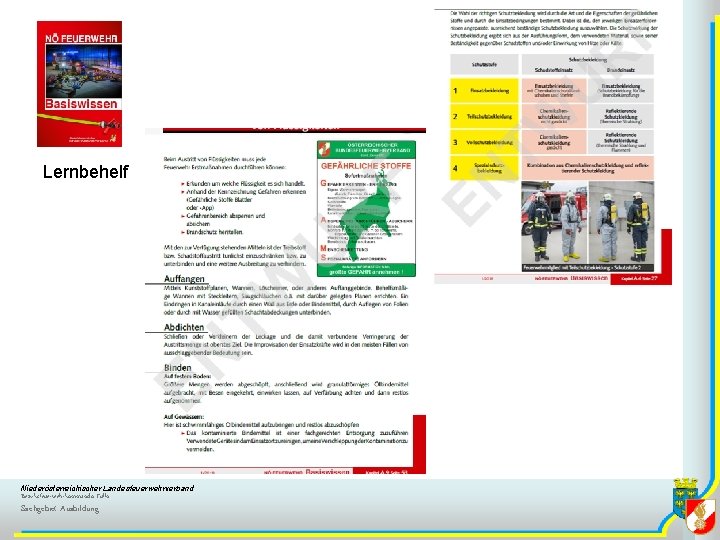 Lernbehelf Niederösterreichischer Landesfeuerwehrverband Bezirksfeuerwehrkommando Tulln Sachgebiet Ausbildung 