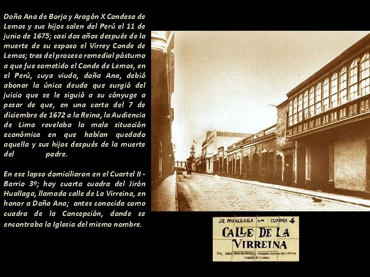 Doña Ana de Borja y Aragón X Condesa de Lemos y sus hijos salen