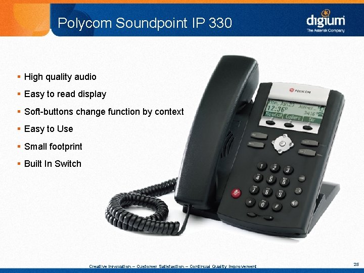 Polycom Soundpoint IP 330 § High quality audio § Easy to read display §