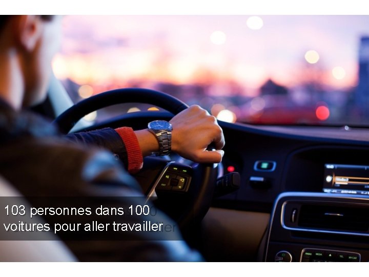 103 personnes dans 100 voitures pour aller travailler 