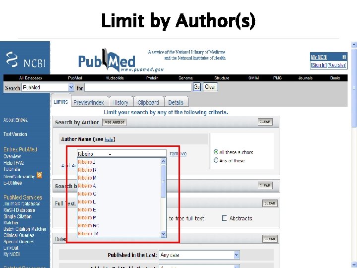 Limit by Author(s) 