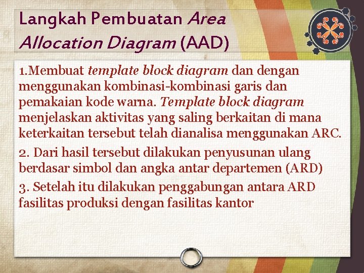 Langkah Pembuatan Area Allocation Diagram (AAD) 1. Membuat template block diagram dan dengan menggunakan