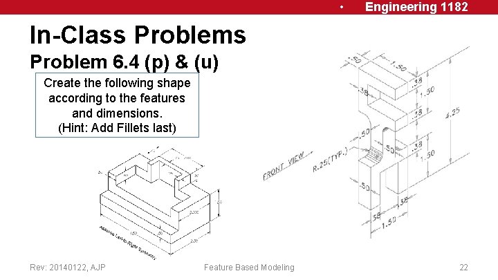  • Engineering 1182 In-Class Problem 6. 4 (p) & (u) Create the following