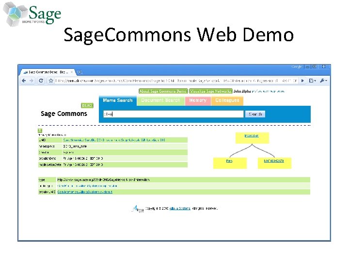 Sage. Commons Web Demo 