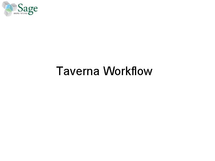 Taverna Workflow 