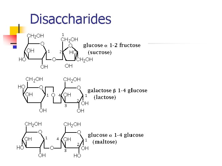 Disaccharides 