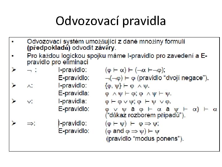 Odvozovací pravidla 