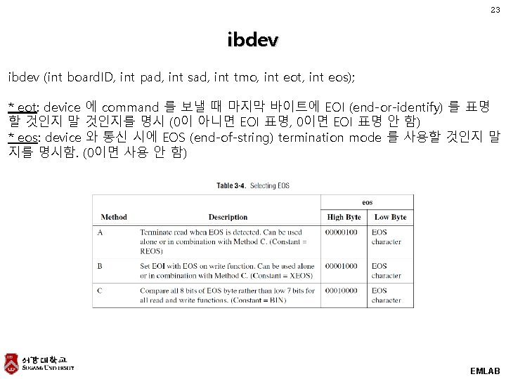 23 ibdev (int board. ID, int pad, int sad, int tmo, int eot, int 23 ibdev (int board. ID, int pad, int sad, int tmo, int eot, int