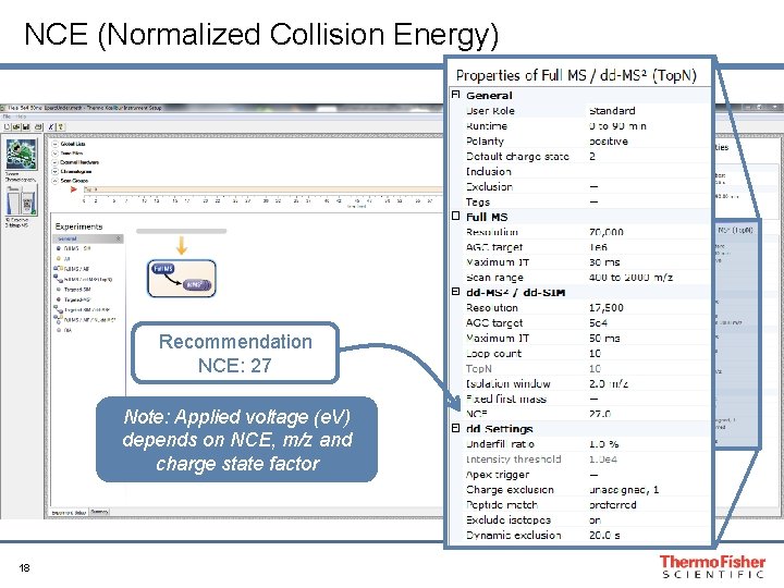 NCE (Normalized Collision Energy) Recommendation NCE: 27 Note: Applied voltage (e. V) depends on