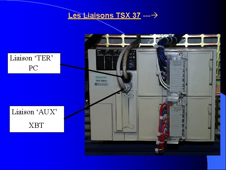 Les Liaisons TSX 37 --- Liaison ‘TER’ PC Liaison ‘AUX’ XBT 