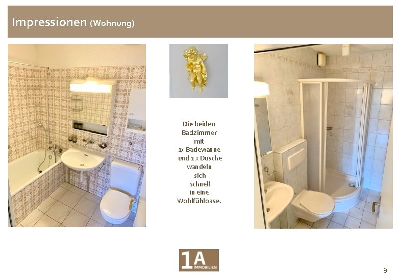 6 ½ Zimmer Einfamilienhaus Impressionen (Wohnung) Die beiden Badzimmer mit 1 x Badewanne und