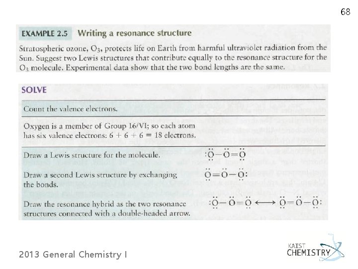 68 2013 General Chemistry I 