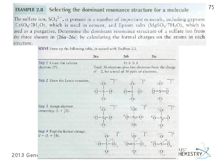 75 2013 General Chemistry I 