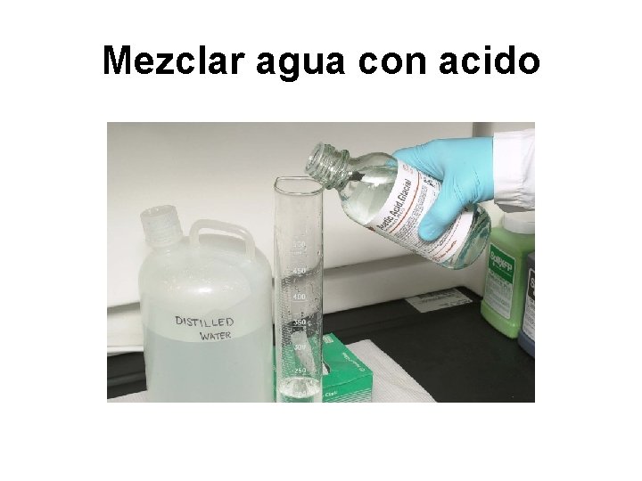 Mezclar agua con acido 