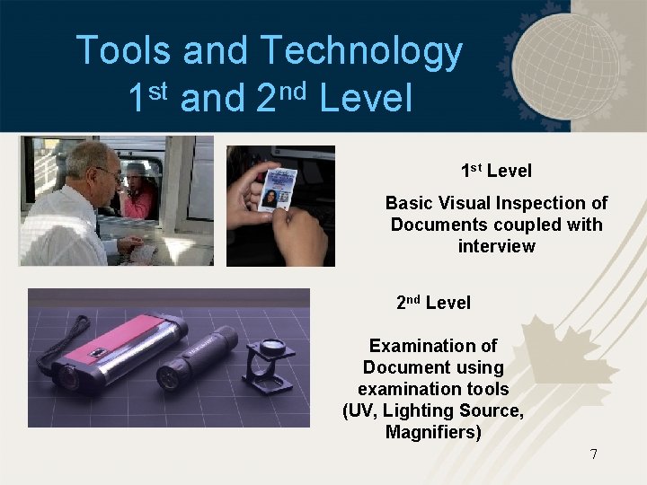 Tools and Technology 1 st and 2 nd Level 1 st Level Basic Visual