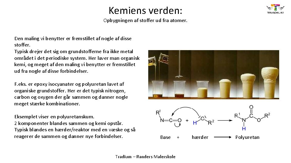 Kemiens verden: Opbygningen af stoffer ud fra atomer. Den maling vi benytter er fremstillet