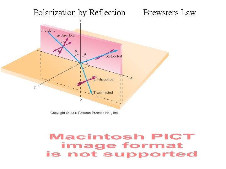 Polarization by Reflection Brewsters Law 