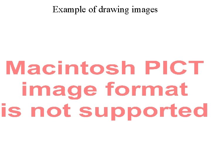 Example of drawing images 