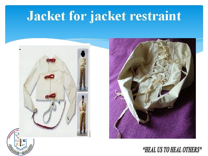 Jacket for jacket restraint 
