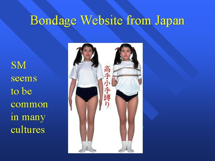 Bondage Website from Japan SM seems to be common in many cultures 