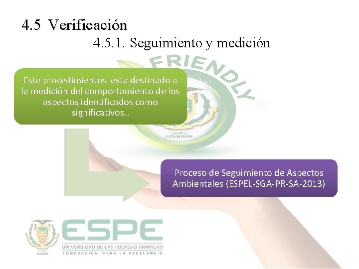 4. 5 Verificación 4. 5. 1. Seguimiento y medición Este procedimientos esta destinado a