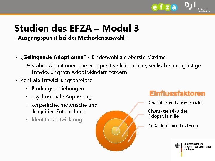 Studien des EFZA – Modul 3 - Ausgangspunkt bei der Methodenauswahl - • „Gelingende