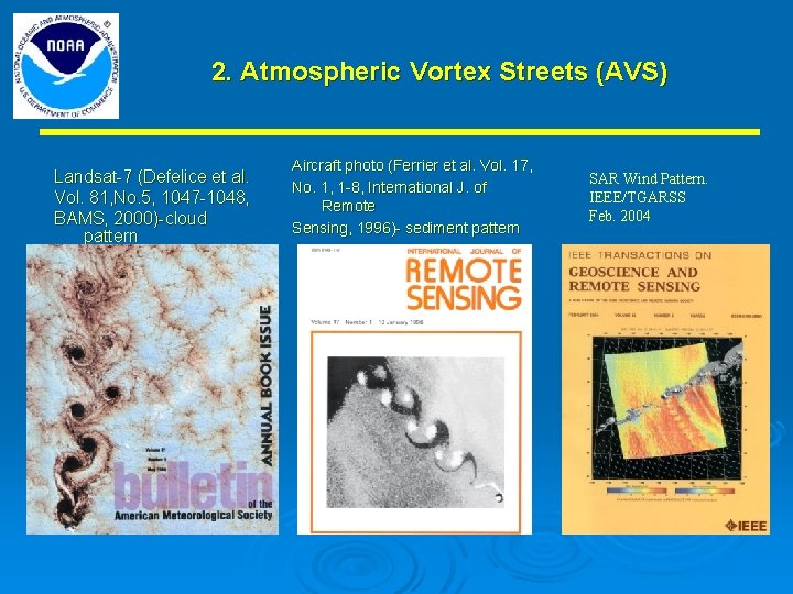 2. Atmospheric Vortex Streets (AVS) Landsat-7 (Defelice et al. Vol. 81, No. 5, 1047