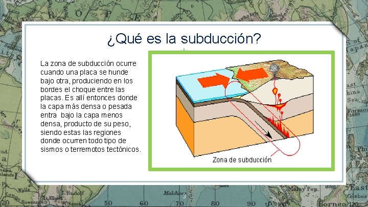 ¿Qué es la subducción? La zona de subducción ocurre cuando una placa se hunde