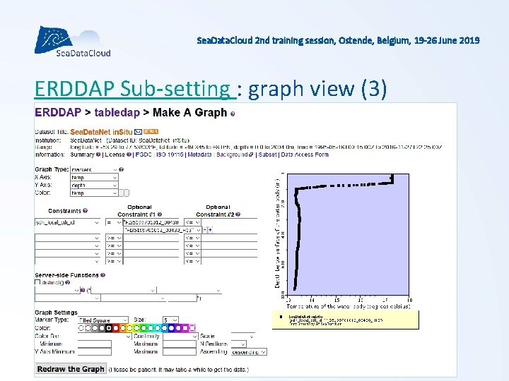 Sea. Data. Cloud 2 nd training session, Ostende, Belgium, 19 -26 June 2019 ERDDAP