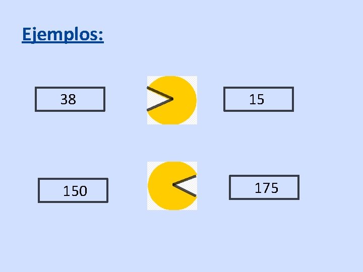 Ejemplos: 38 150 15 175 