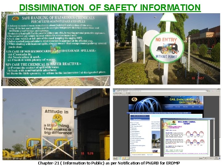 DISSIMINATION OF SAFETY INFORMATION Chapter-21 ( Information to Public) as per Notification of PNGRB