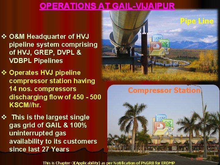 OPERATIONS AT GAIL-VIJAIPUR Pipe Line v O&M Headquarter of HVJ pipeline system comprising of