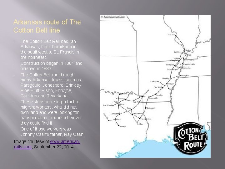 Arkansas route of The Cotton Belt line • • • The Cotton Belt Railroad