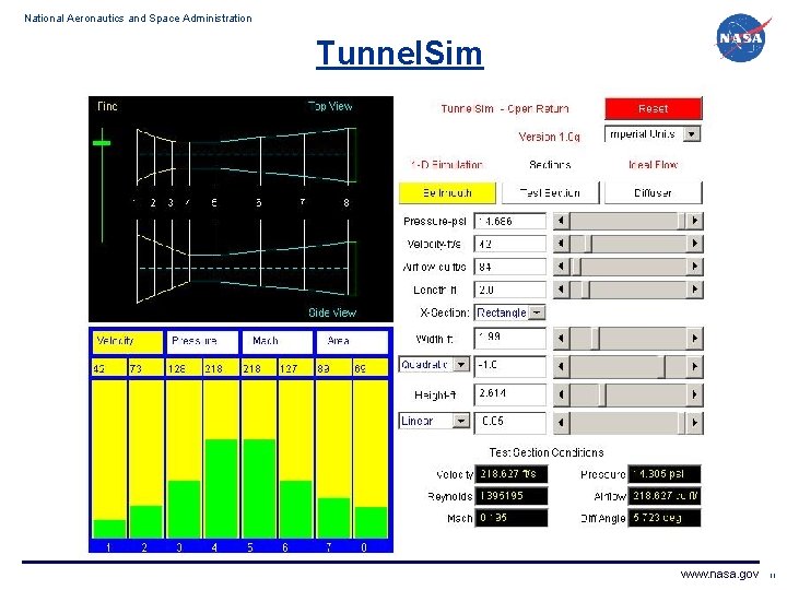 National Aeronautics and Space Administration Tunnel. Sim www. nasa. gov 11 