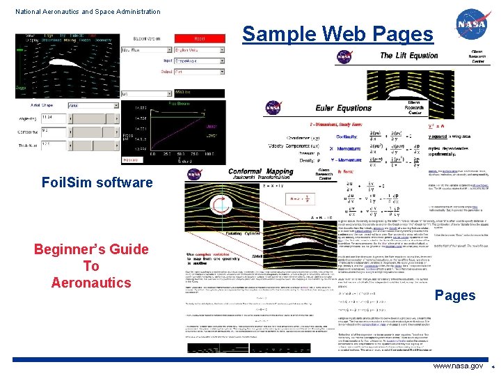 National Aeronautics and Space Administration Sample Web Pages Foil. Sim software Beginner’s Guide To